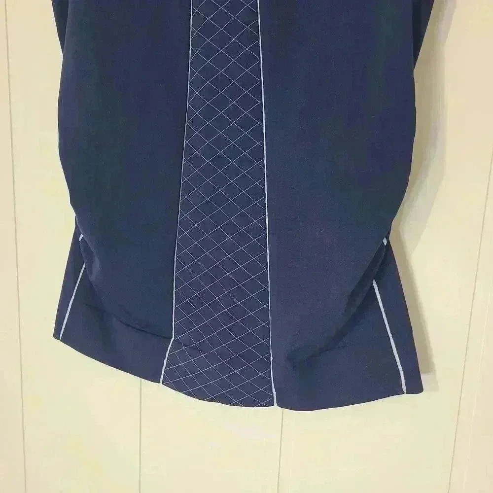 Athleta Finish Fast Line Tee Active Run Gym Sports ruched Top Size Medium - Picture 8 of 9